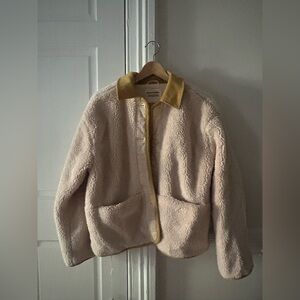 Bobo Choses Cream and Tan Teddy Jacket